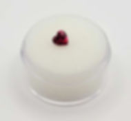 Ruby Lab Created Faceted Hearts - 5mm