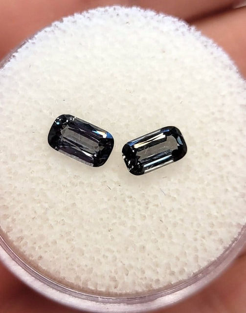 Blue Purple Spinel Pair