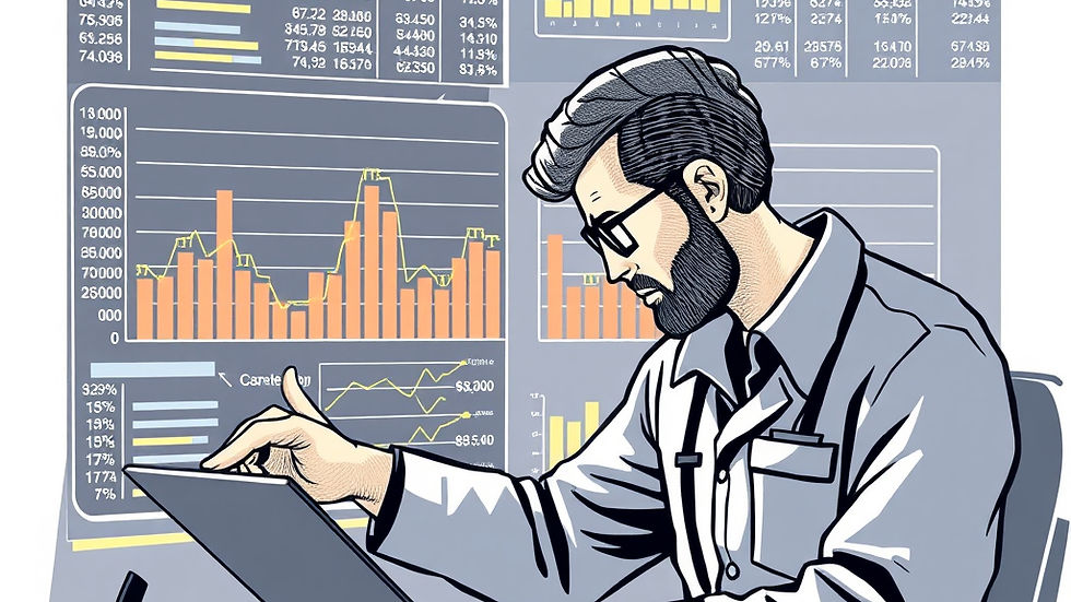 Ingeniero analizando datos