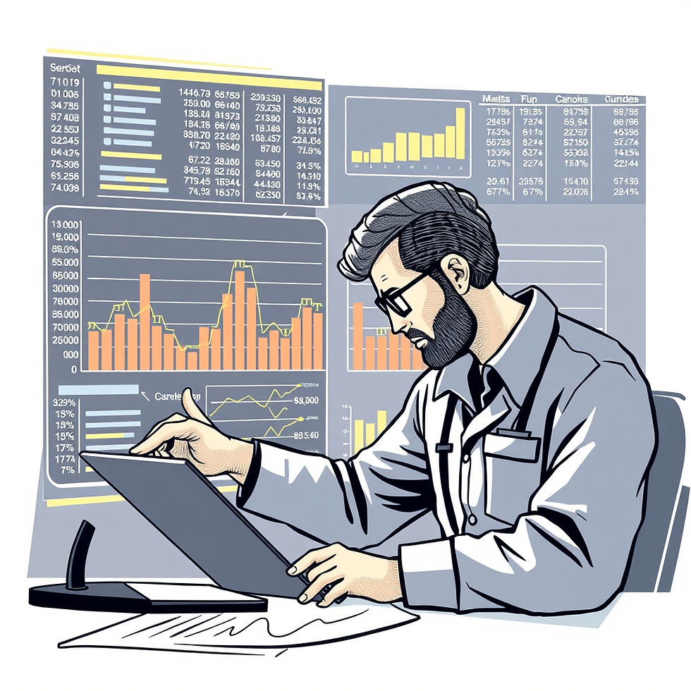 Ingeniero analizando datos