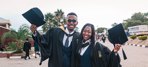 Students at graduation