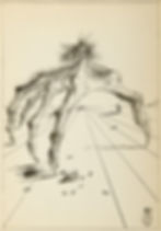 Salvador Dalí, surrealist illustration, c. 1929. Often associated online with Un Chien Andalou/Un perro andaluz.
