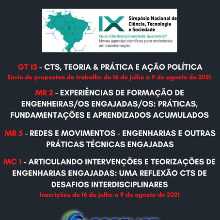 Atividades do LabCTS no IX Simpósio Nacional de Ciência, Tecnologia e Sociedade e no COBENGE 2021