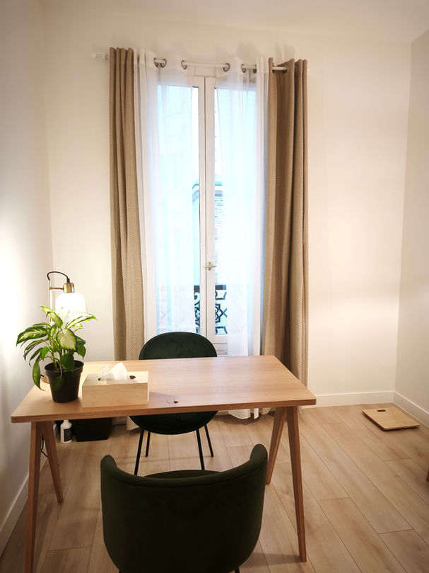 Cabinet Terapya à Paris - salle de coaching, espace de travail