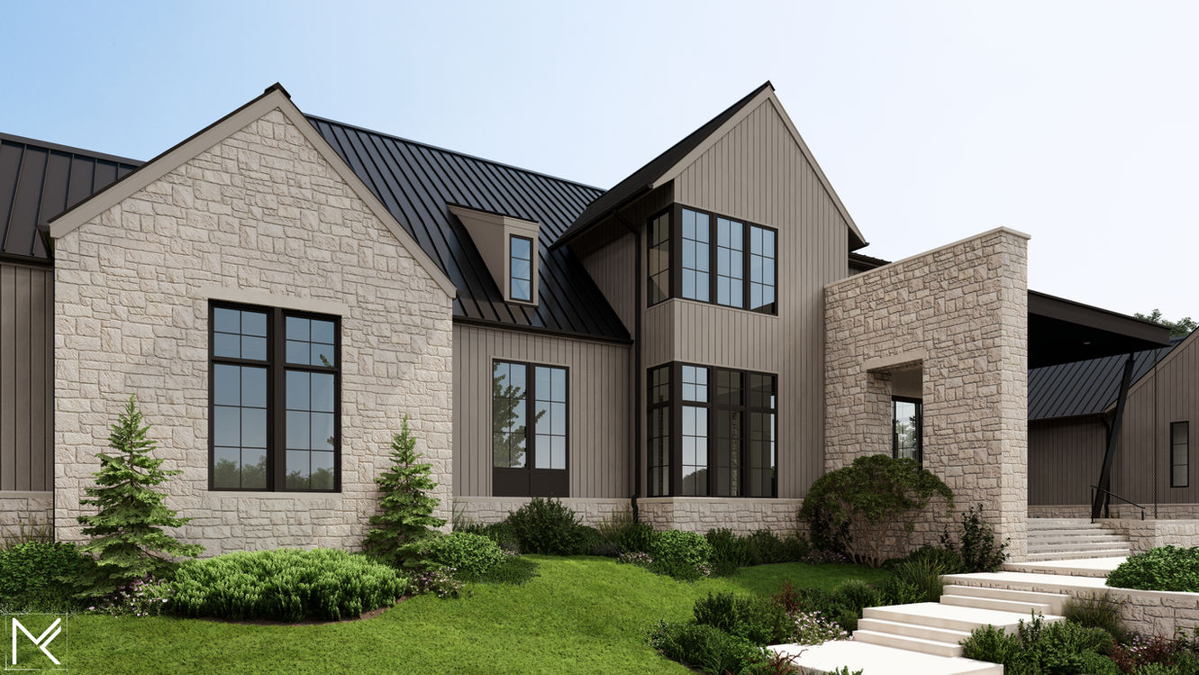 Front view house.