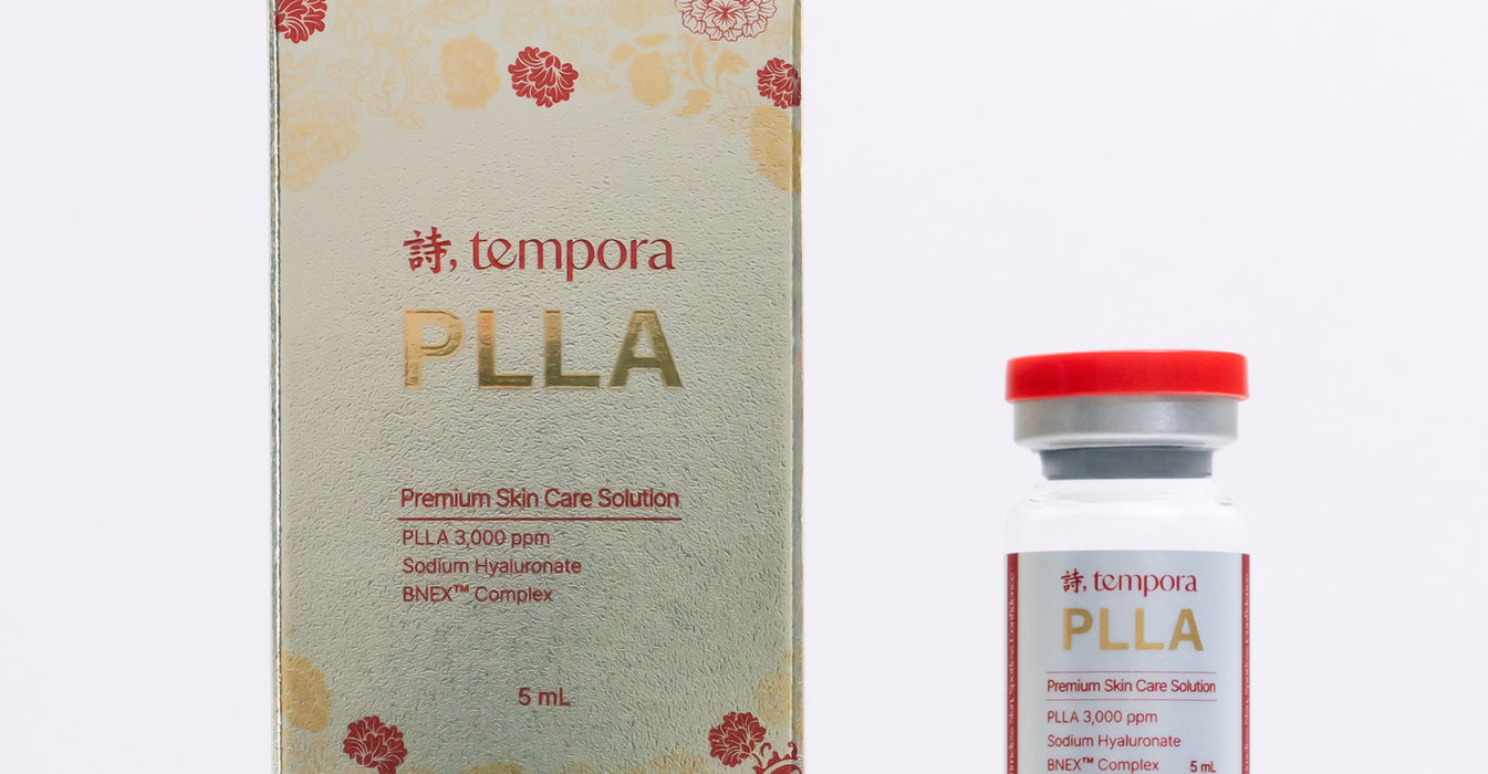 Tempora PLLA's box and vial in white background