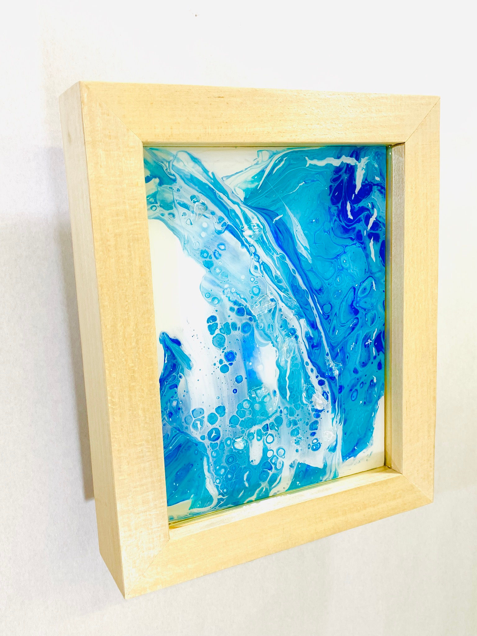 (SOLD)(青#3)フルイドアートクラフト・タブロー