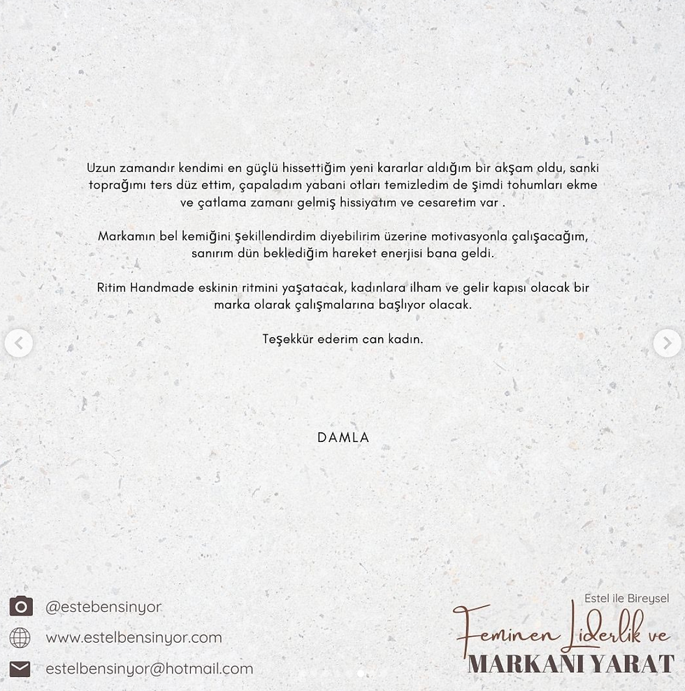 Küçük resim: Estel ile YARATICI MARKANI YARAT / tek görüşme