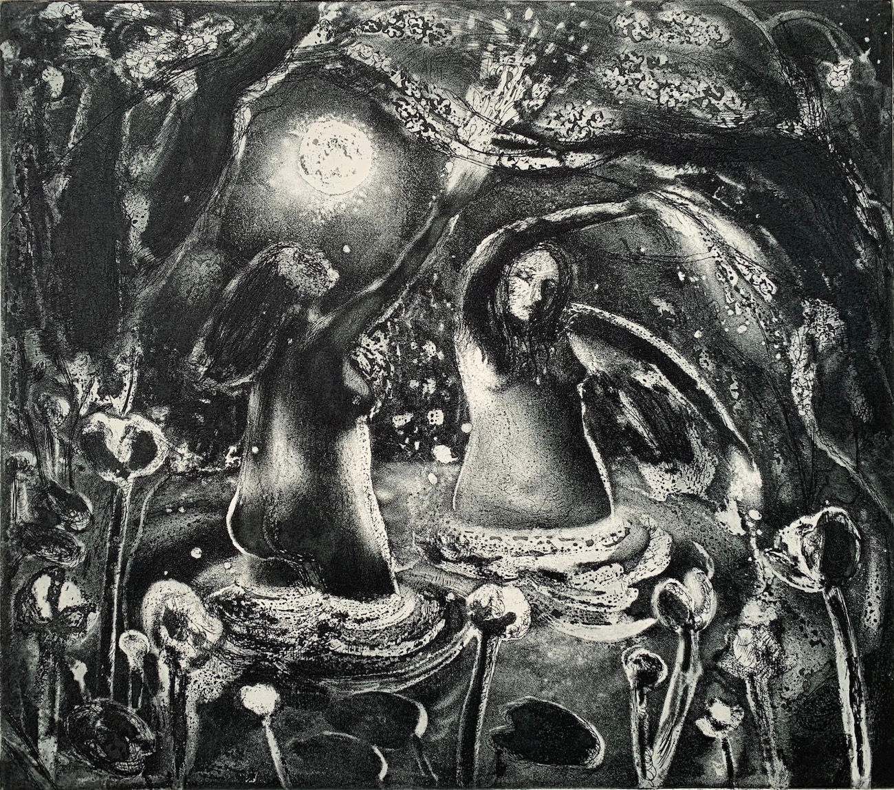 Splashing (it is the maidens who sip the water)