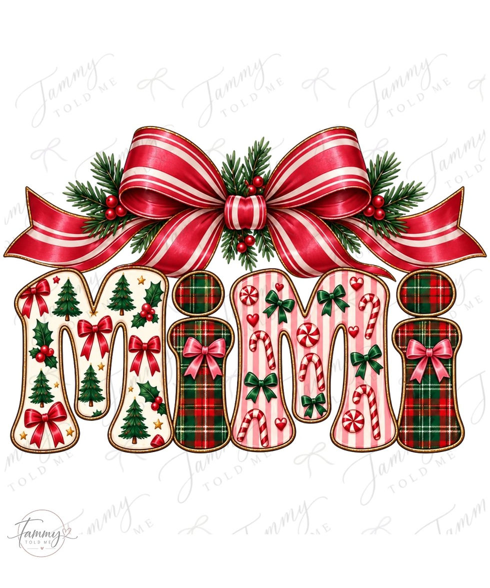 Christmas Mimi PNG digital download design