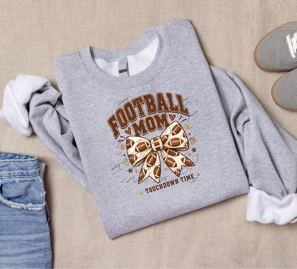 Football Mom Touchdown Time PNG digital download design