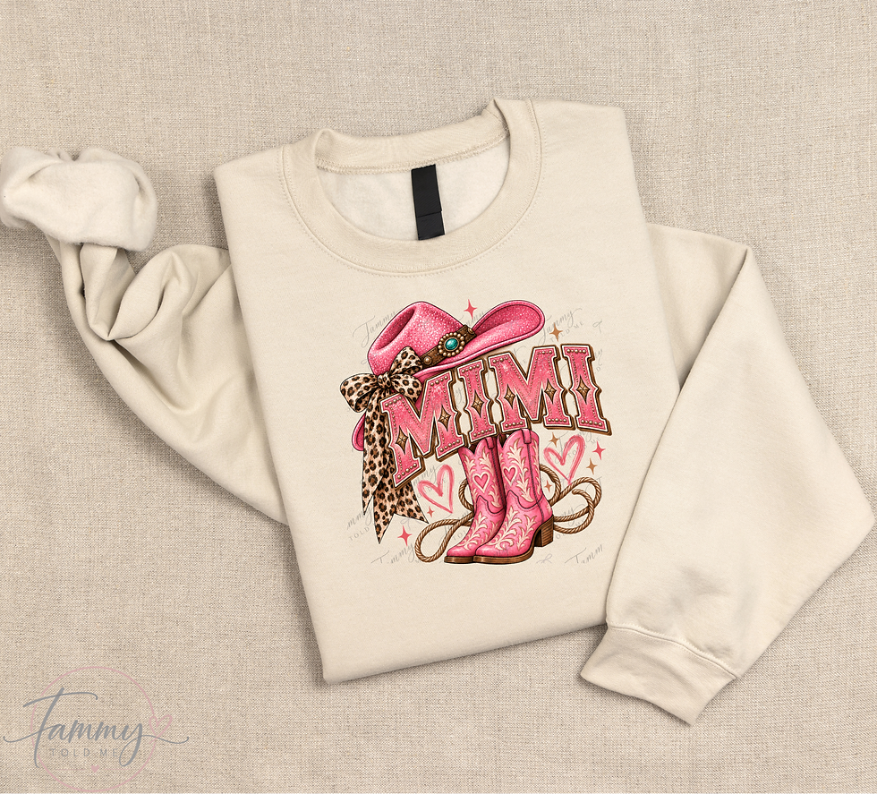 Mimi Pink Cowgirl PNG digital download design