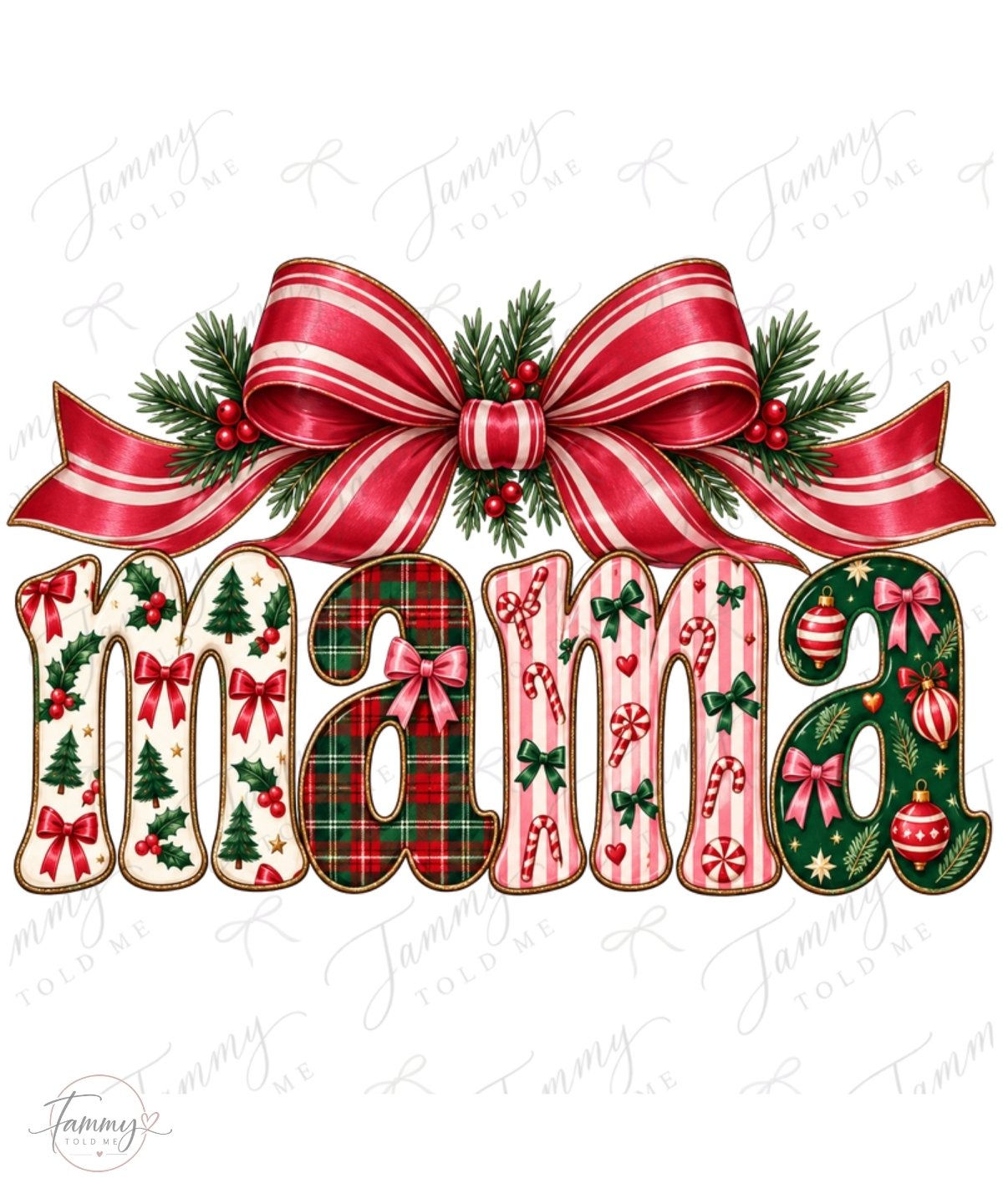 Christmas Mama PNG digital download design