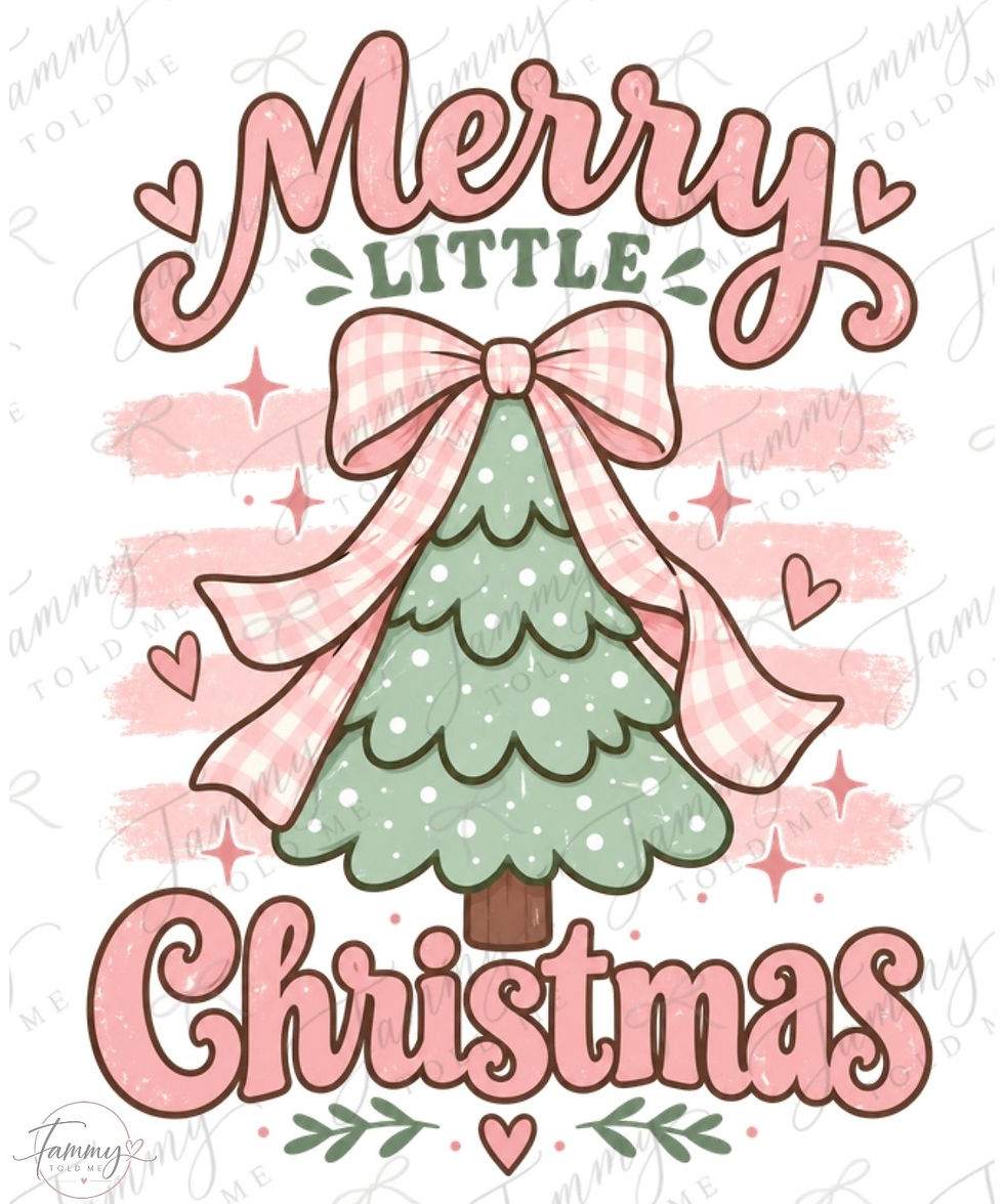 Merry Little Christmas PNG digital download design