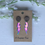 Thumbnail: Wood & rainbow metal charm earrings-lightning 