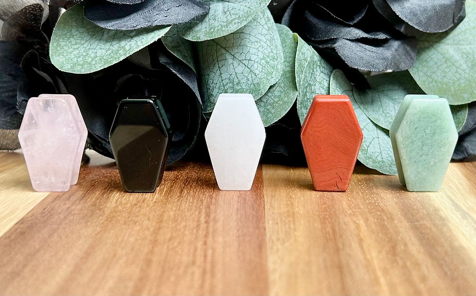 Natural crystal coffin