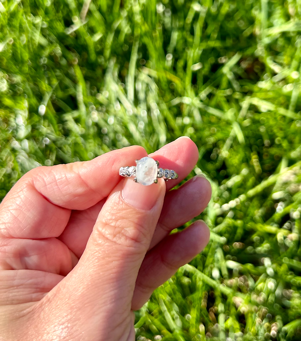 Thumbnail: Natural moonstone adjustable ring