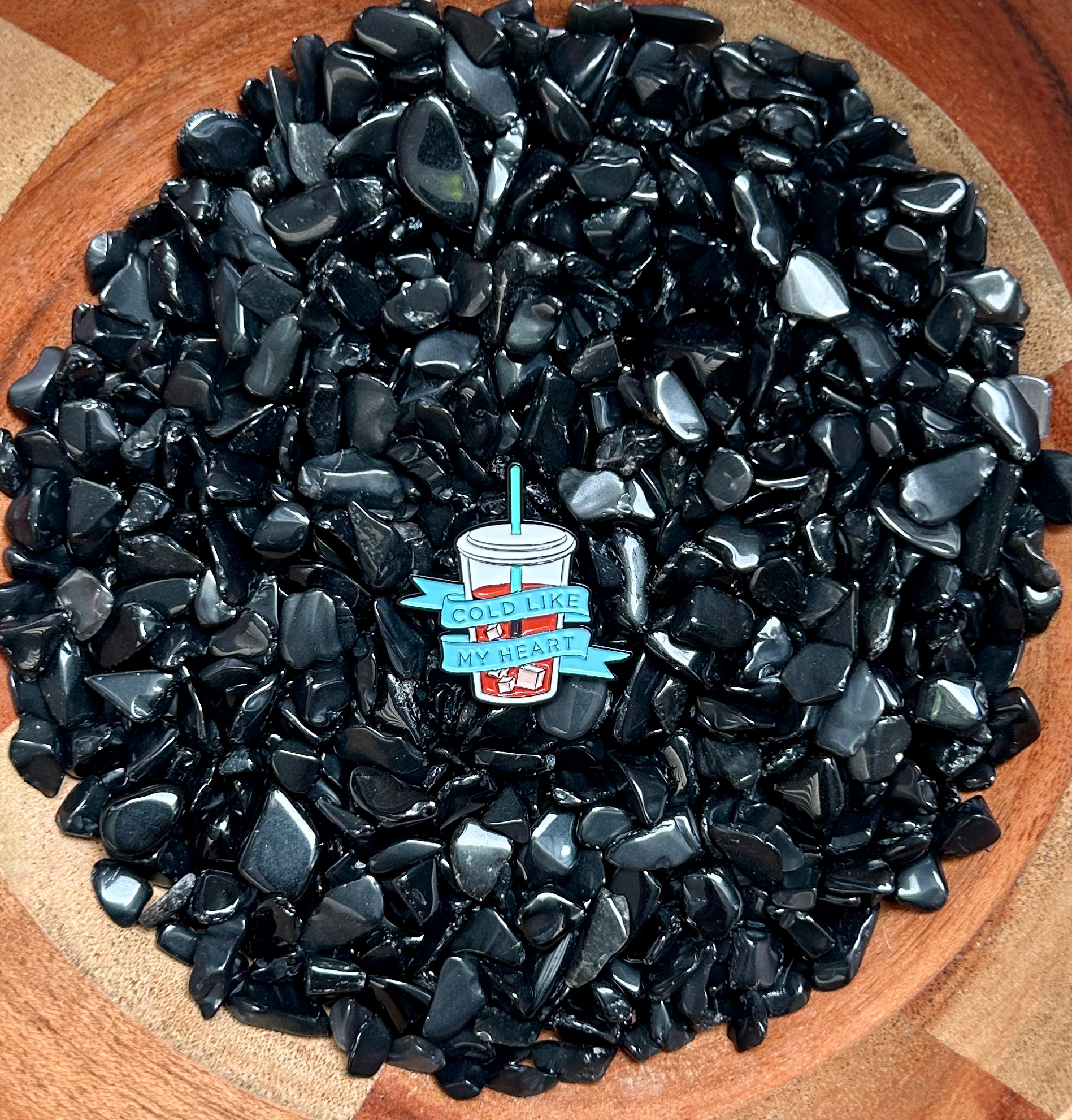 Cold like my heart enamel pin