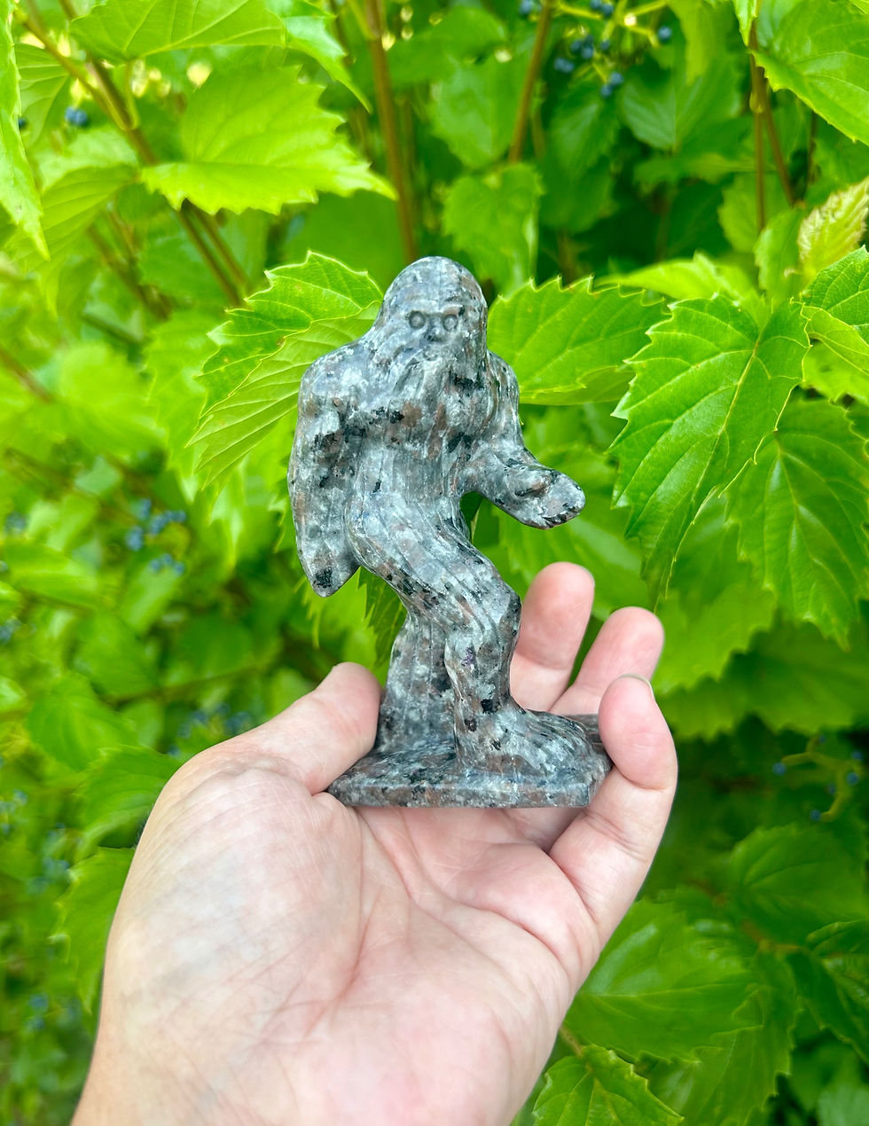 Natural yooperlite Bigfoot carving