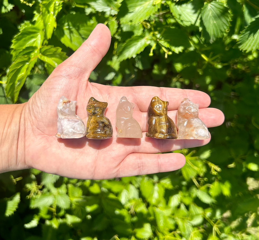Natural crystal cat carving-choose your style