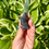 Thumbnail: Natural obsidian owl witch carving