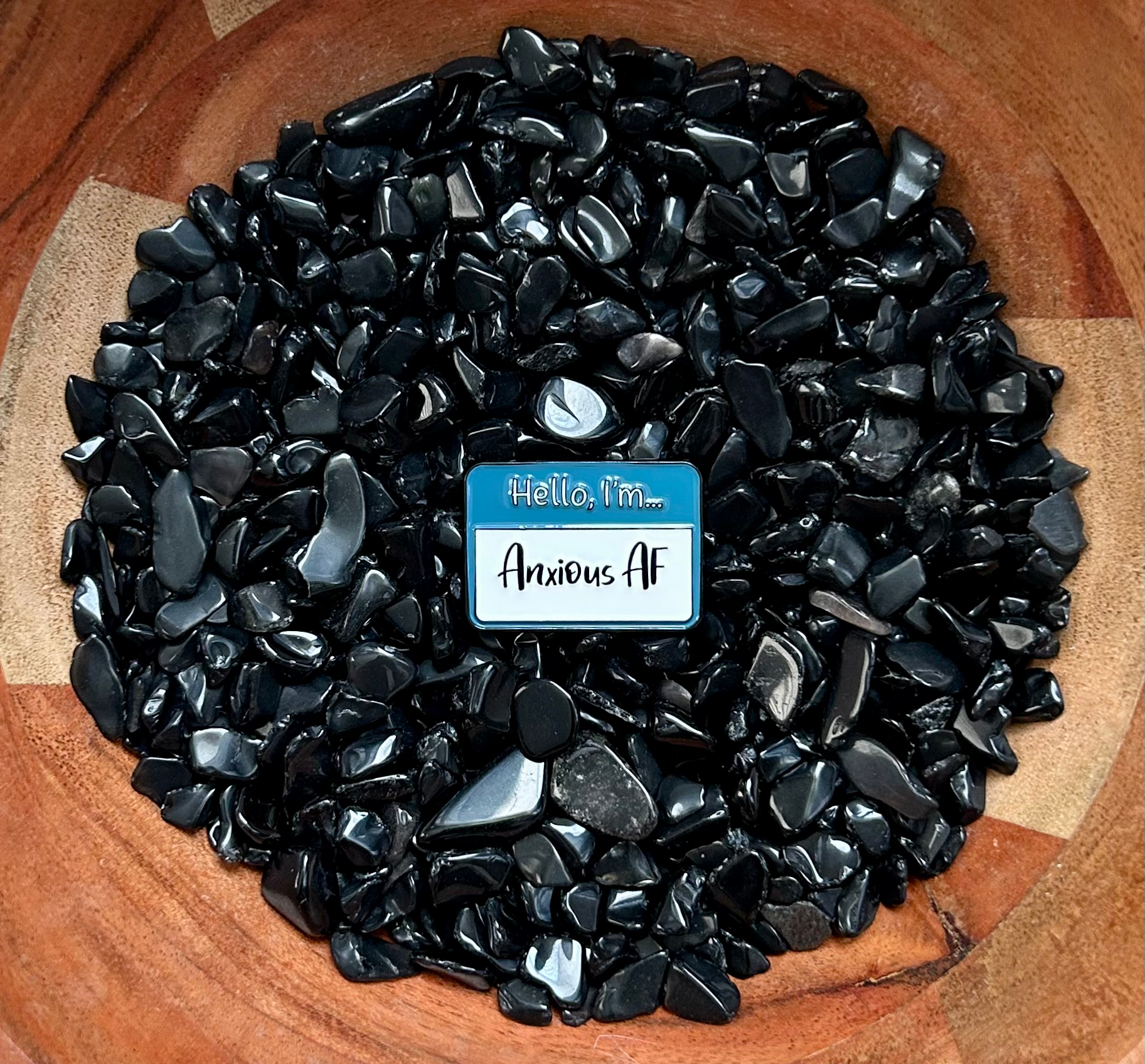 Anxious AF enamel pin