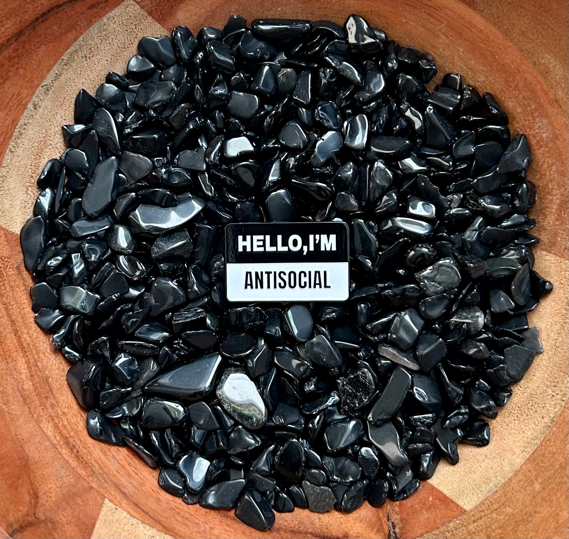 Hello I’m antisocial enamel pin