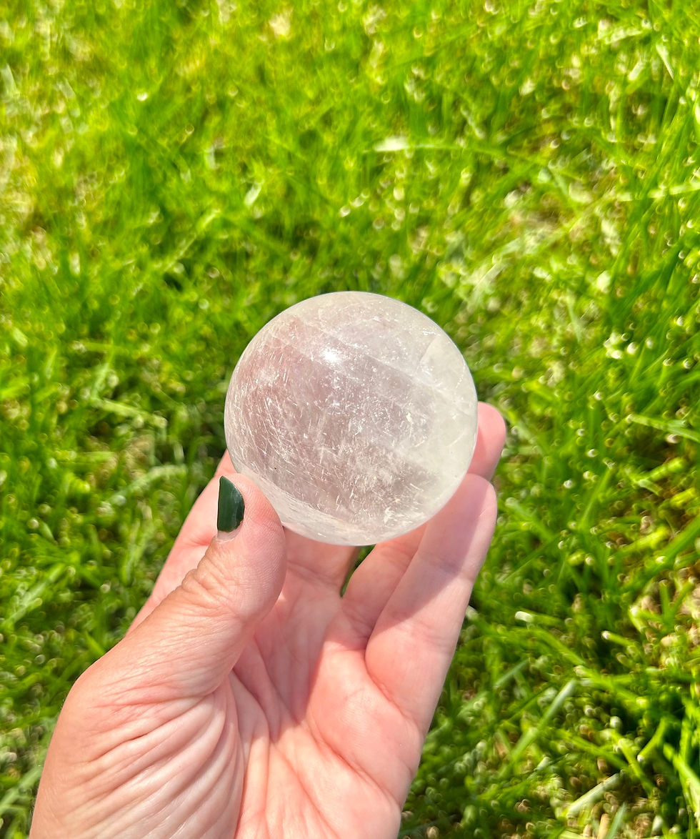 Natural optical calcite sphere