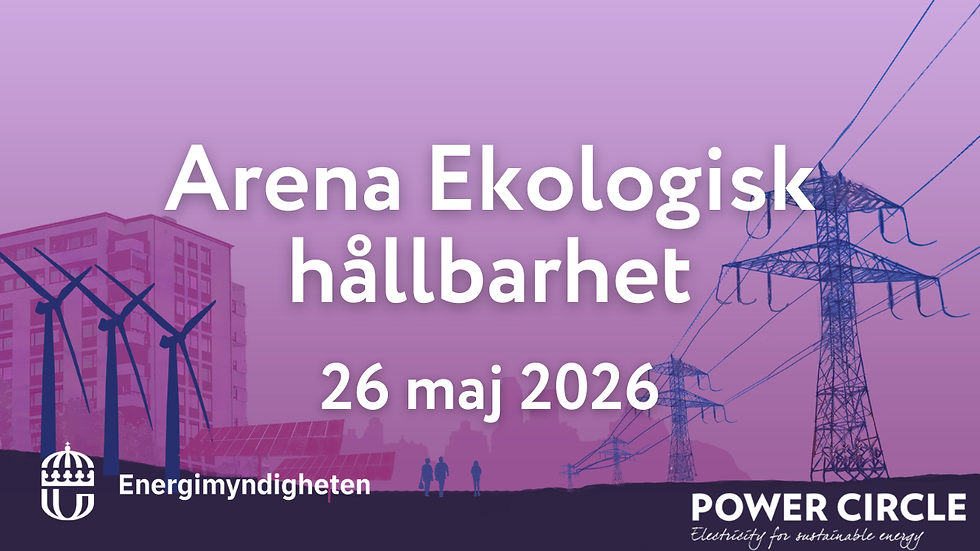 Välkommen till Arena Ekologisk hållbarhet 26 maj!