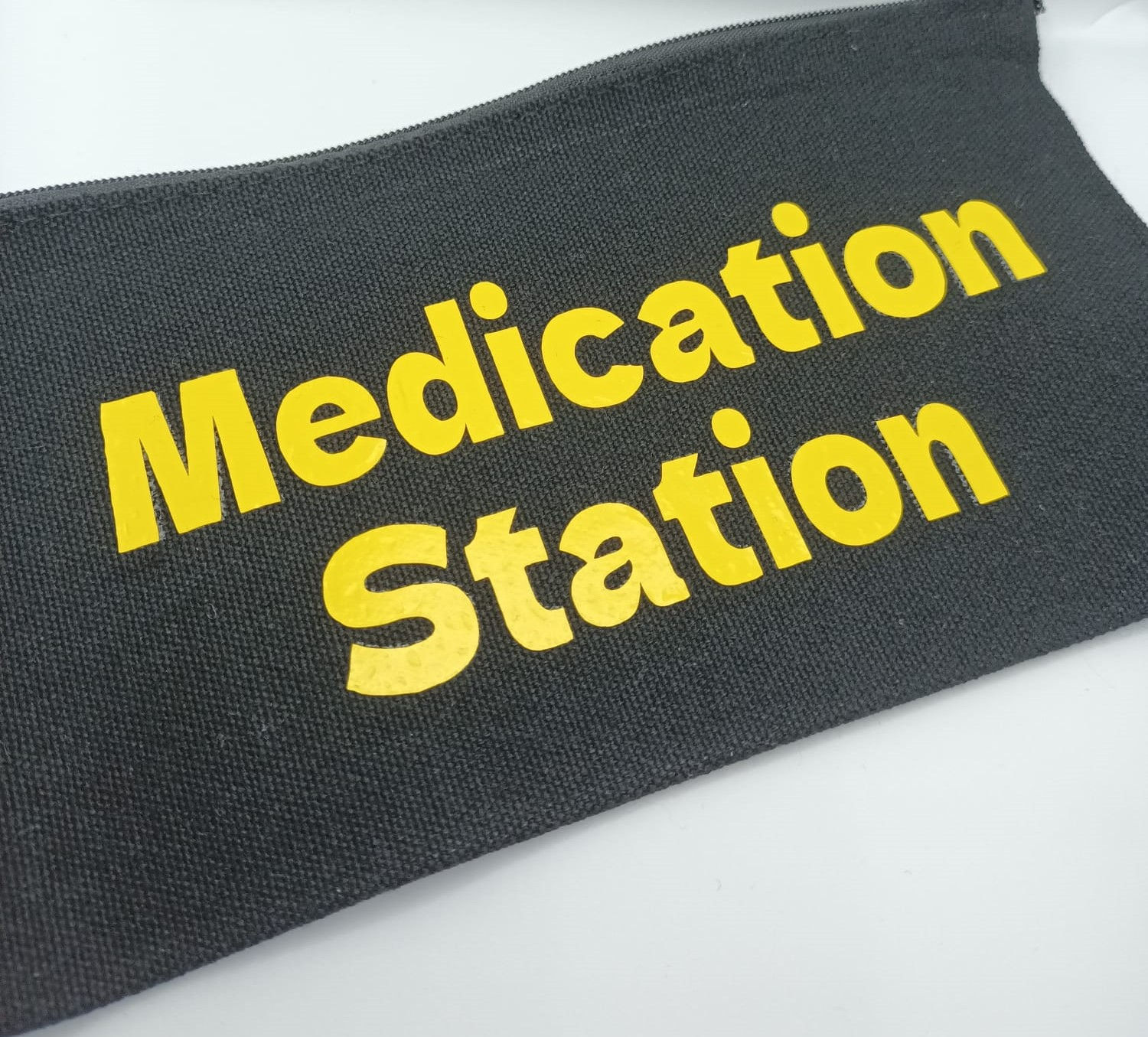 Yellow and Black Medication Station Pouch
