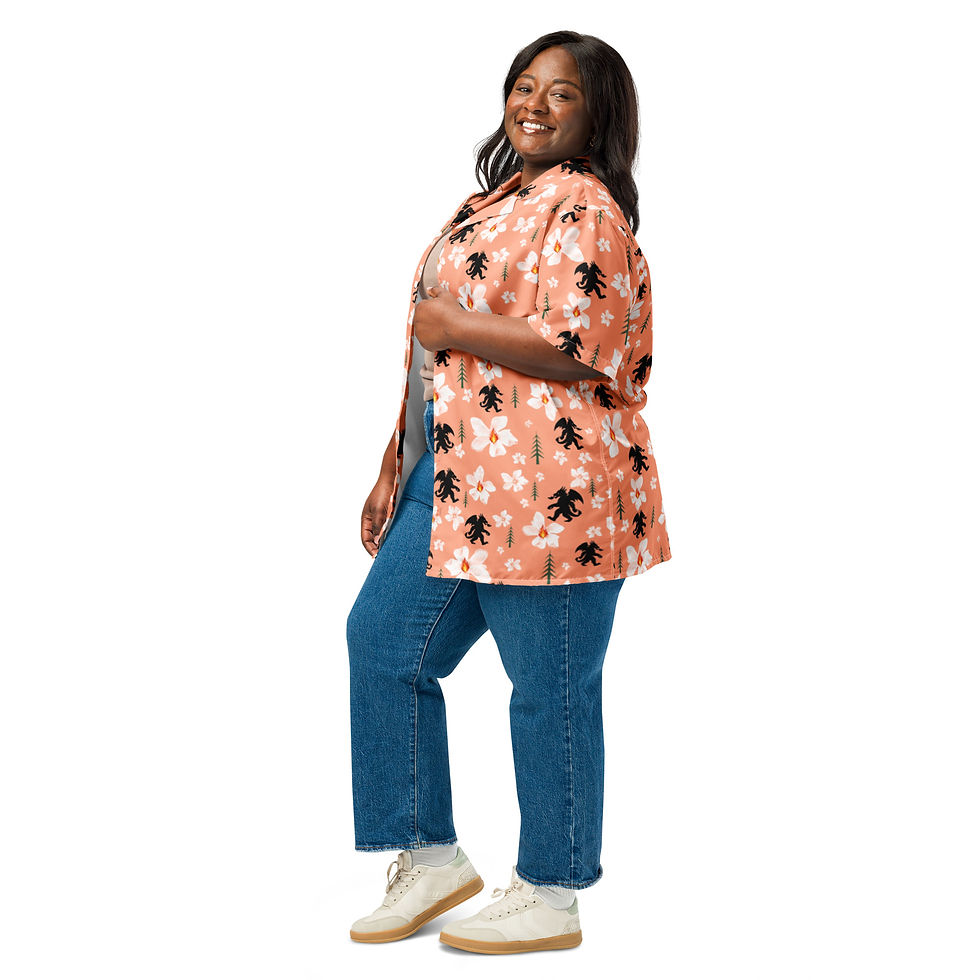 Thumbnail: Dragonsquatch™ Hawaiian Shirt - Sunset Peach