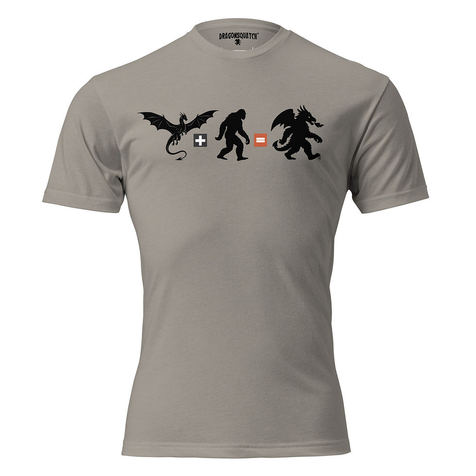 Thumbnail: Signature Dragonsquatch Equation T-Shirt with silhouettes
