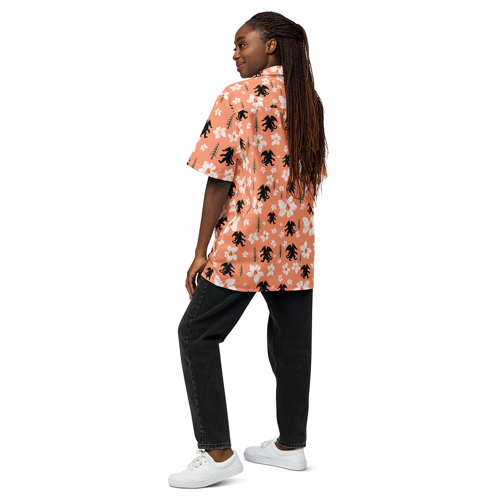Thumbnail: Dragonsquatch™ Hawaiian Shirt - Sunset Peach