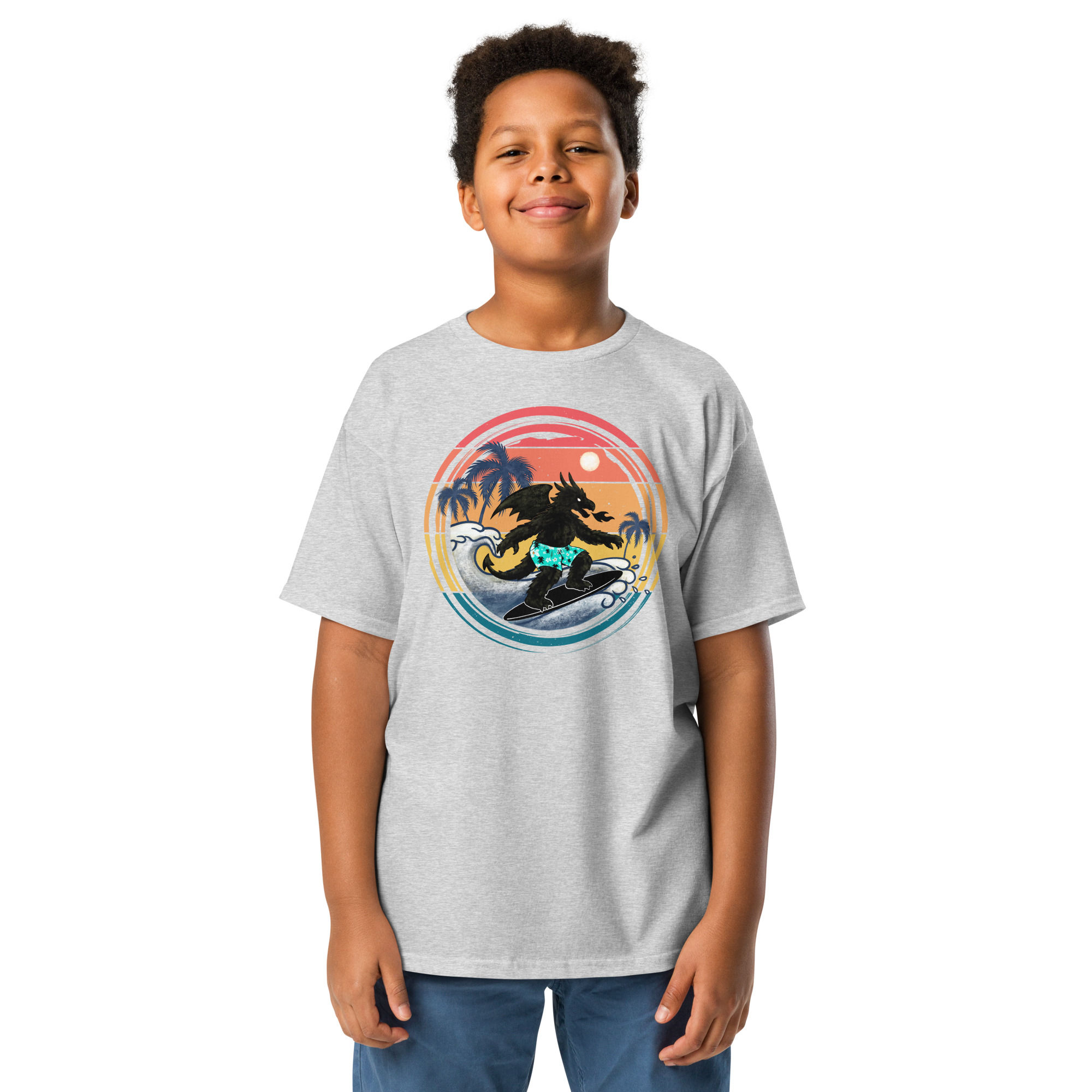 Surfing Dragonsquatch Youth Tee