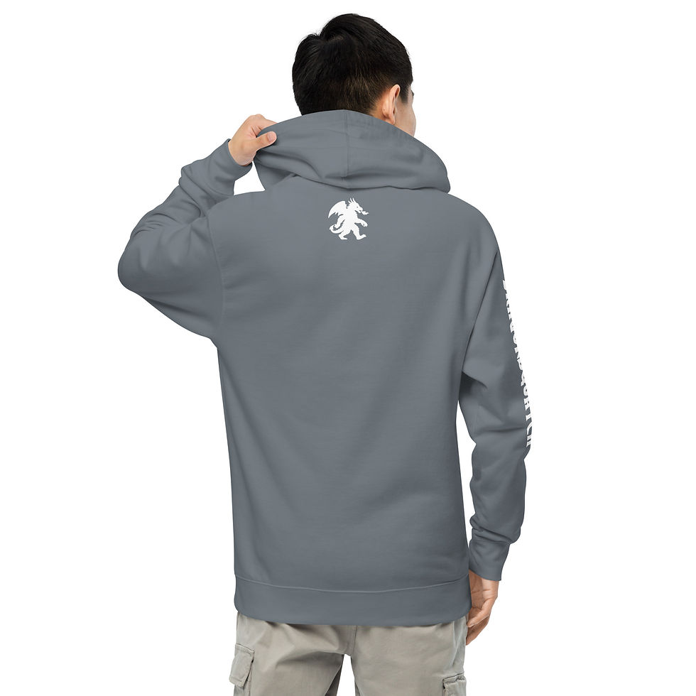 Thumbnail: Dragonsquatch™ Signature Logo Hoodie - White Mark