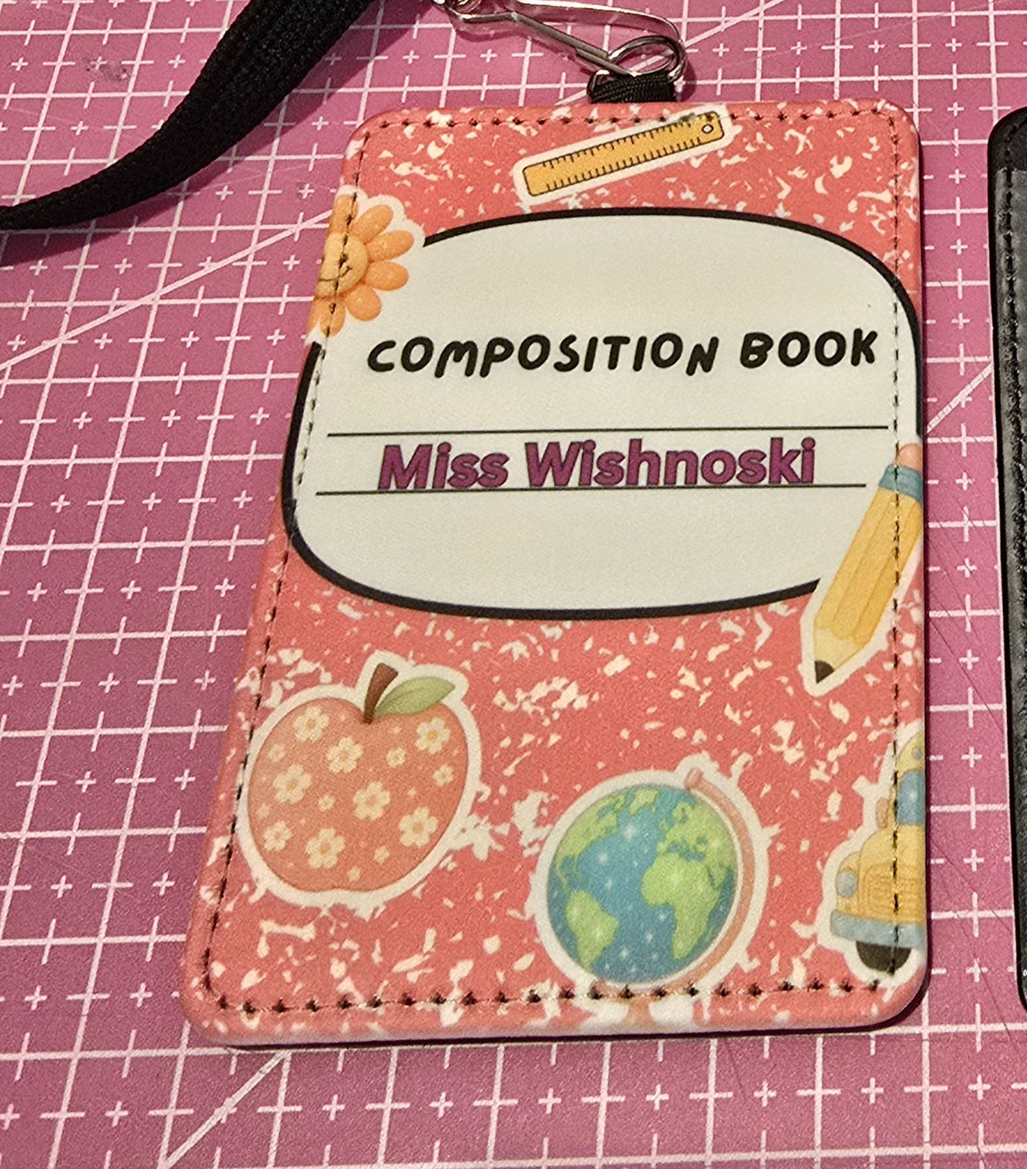 Composition-Pink Id Holder