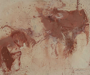 1 Torero con toro - sanguigna e olio su carta - 45x55 cm - 2019.jpg