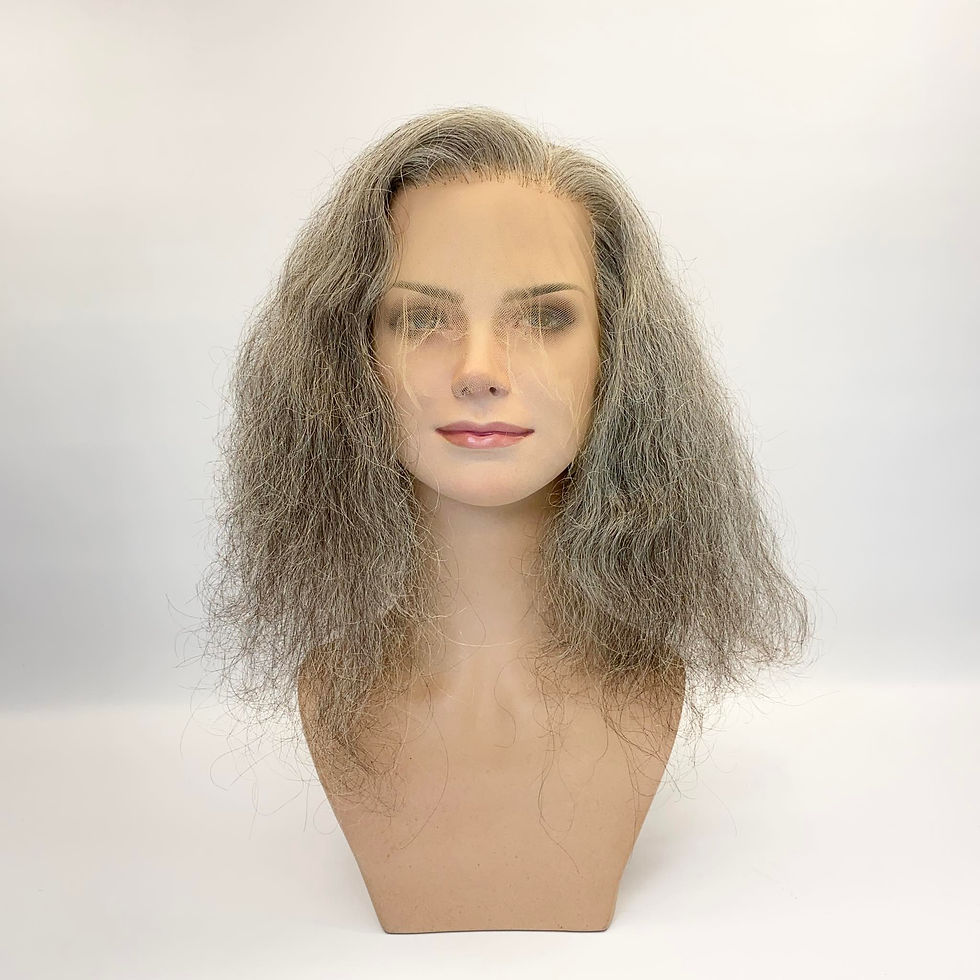 Thumbnail: *HD lace handmade virgin grey hair