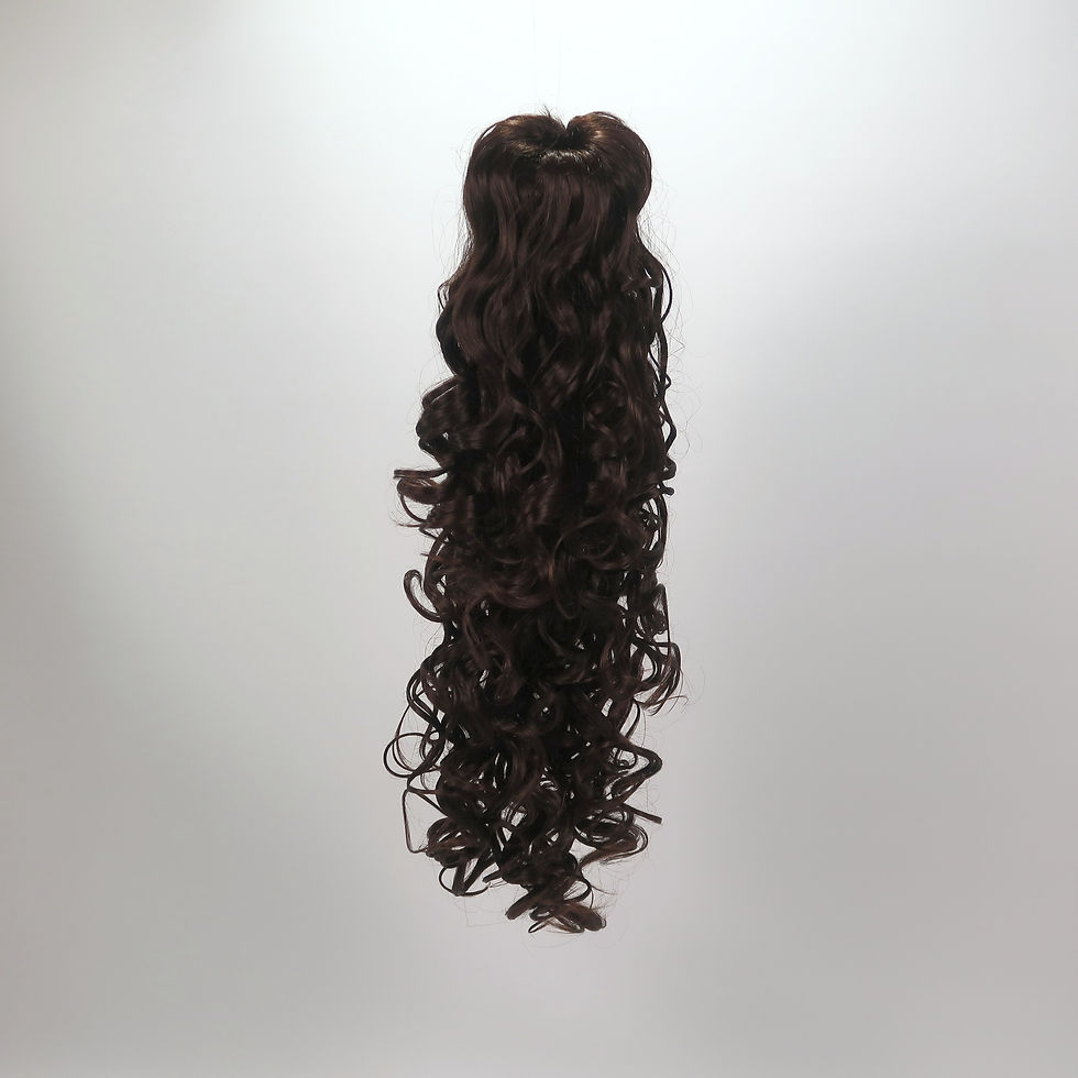 Claw clip ponytail curly