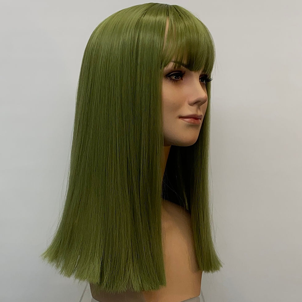 Thumbnail: Straight green with fringe *