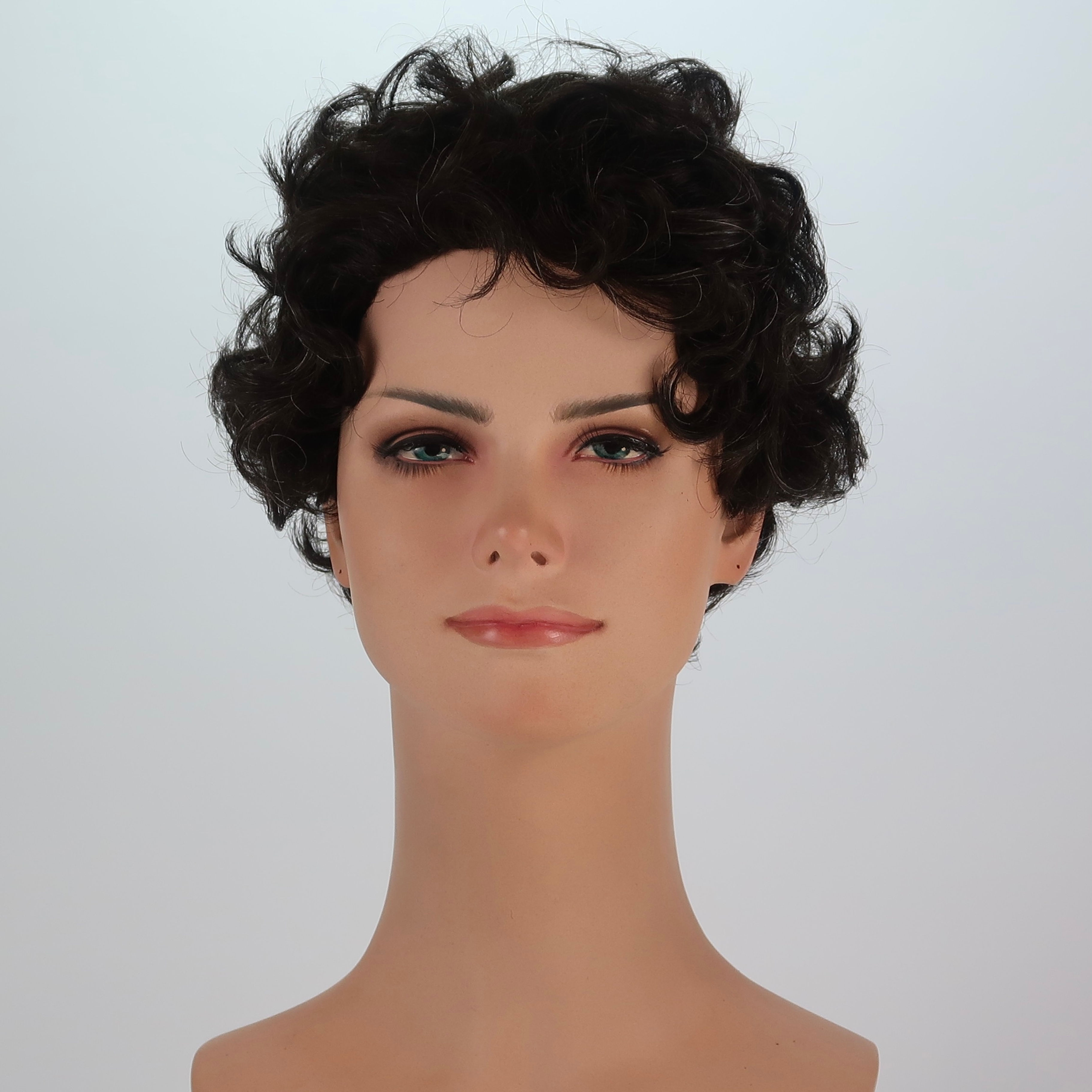 Short curly tidy nape