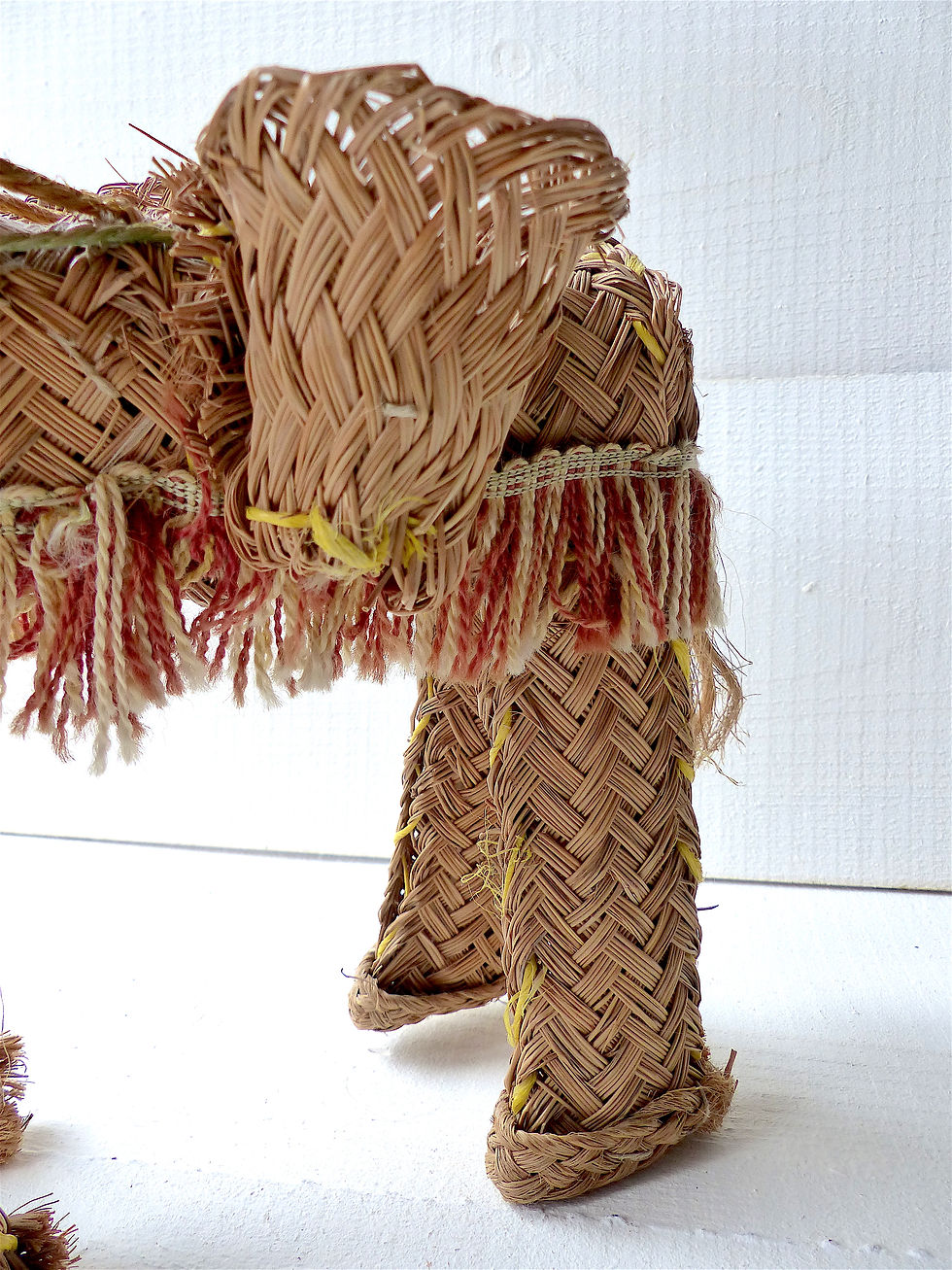 Miniature : Âne ancien en paille des années 50