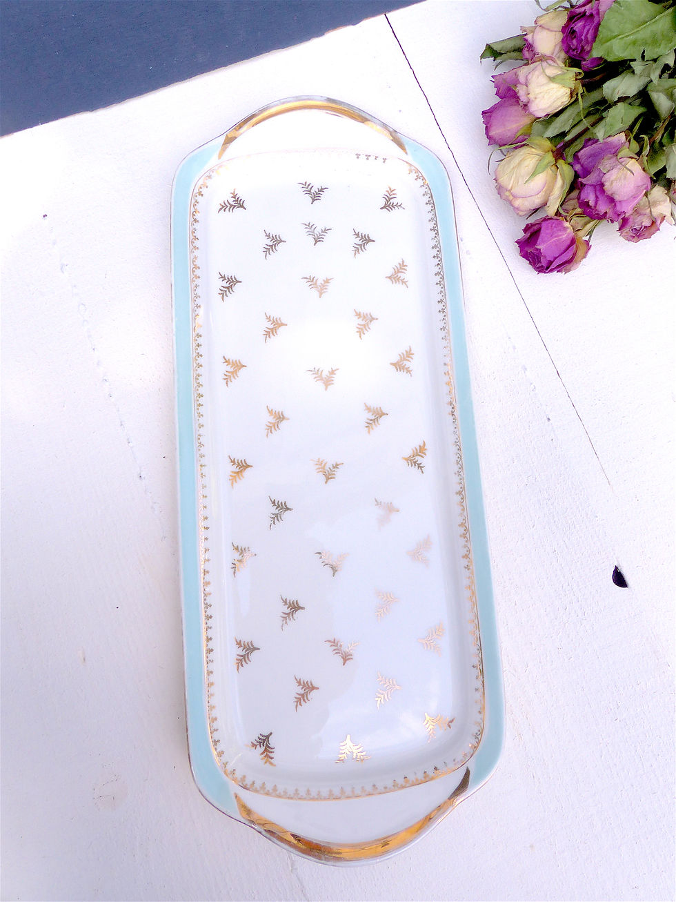 Miniature : Plat à cake ancien - Porcelaine de Limoges