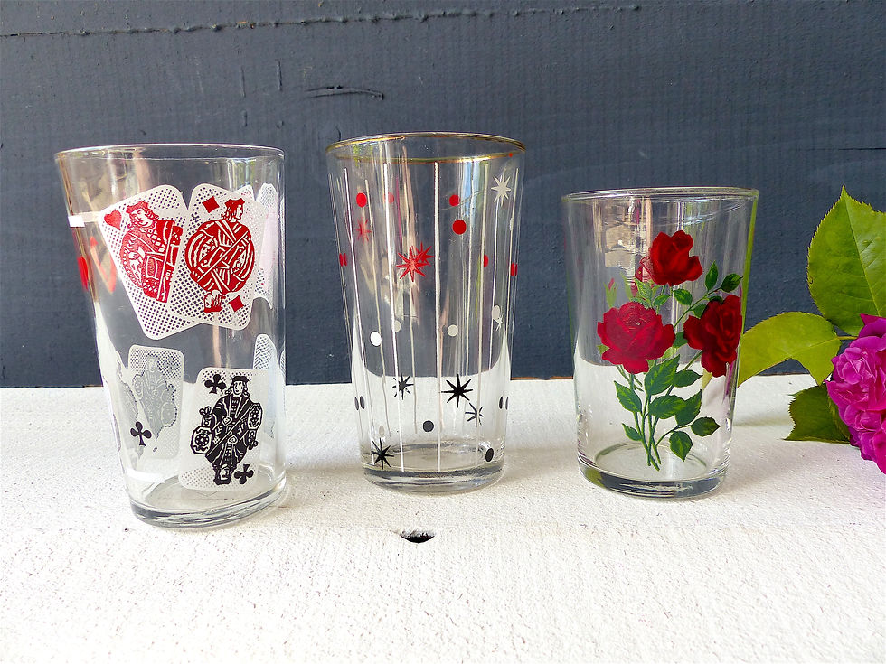 Miniature : 3 verres vintage