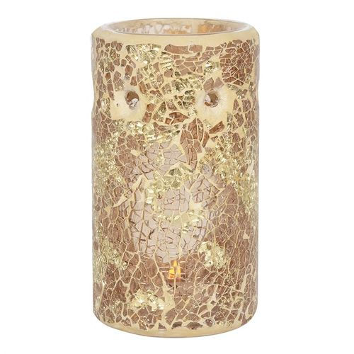 Thumbnail: Gold Pillar Crackle Glass Oil Burners