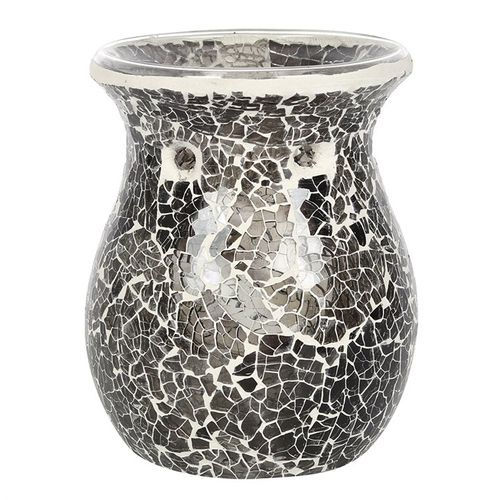 Thumbnail: Large Gunmetal Grey Crackle Oil Burner