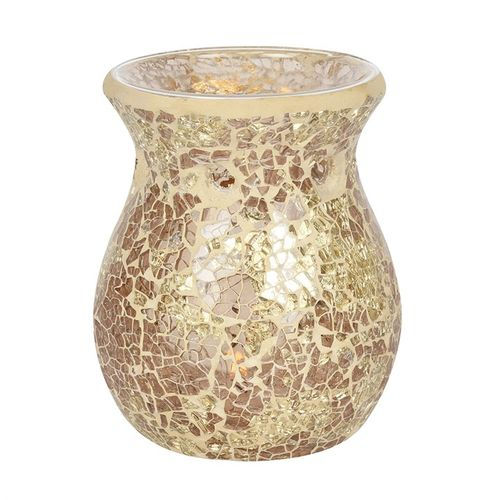 Miniatura: Small Gold Crackle Glass Oil Burner