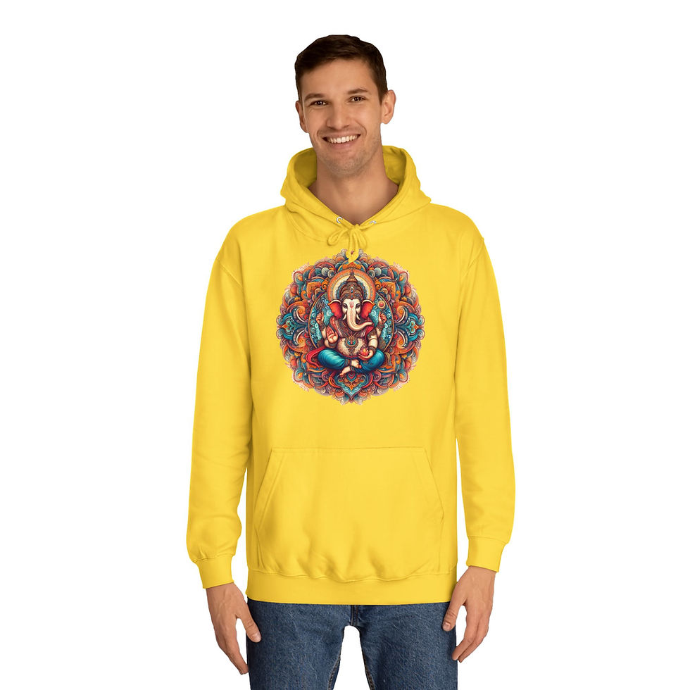 Thumbnail: Unisex College Hoodie with Ganesha Design