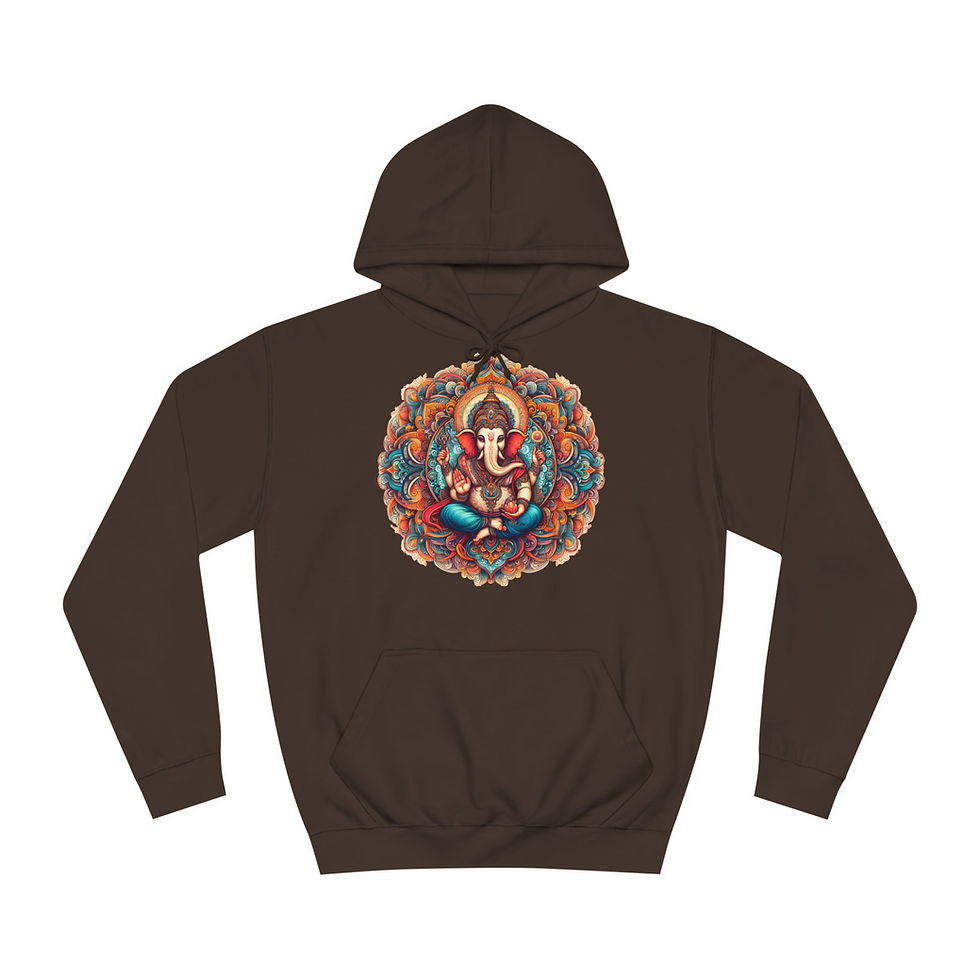 Thumbnail: Unisex College Hoodie with Ganesha Design