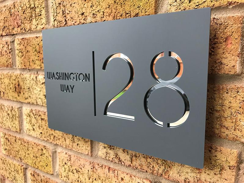 Contemporary House Sign Www.oneofakinddesignuk.co.uk